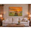 Toile, art mural, coucher de soleil vibrant, balles de foin, paysage impressionniste, 18 po x 24 po, ton chaud campagne pour chambre à coucher, couloir-131075885