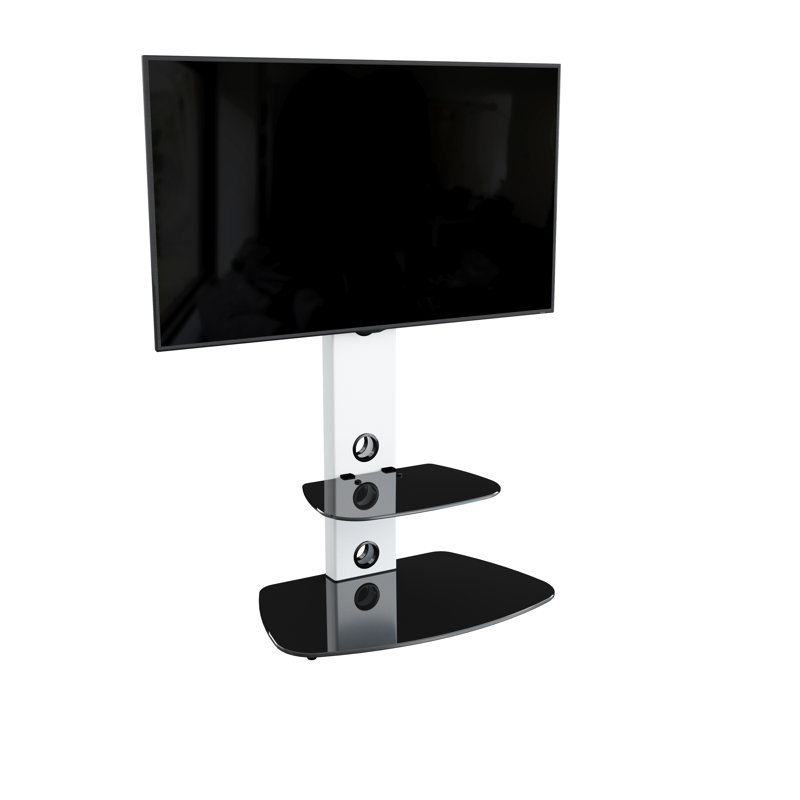 Sissinnguaq TV Stand for TVs up to 65", White/Black