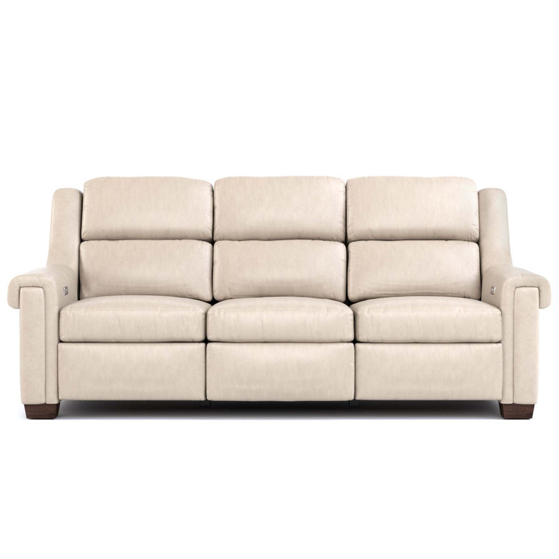 Chester Reclining Sofa, Sorrento Moonshine Genuine Genuine Leather
