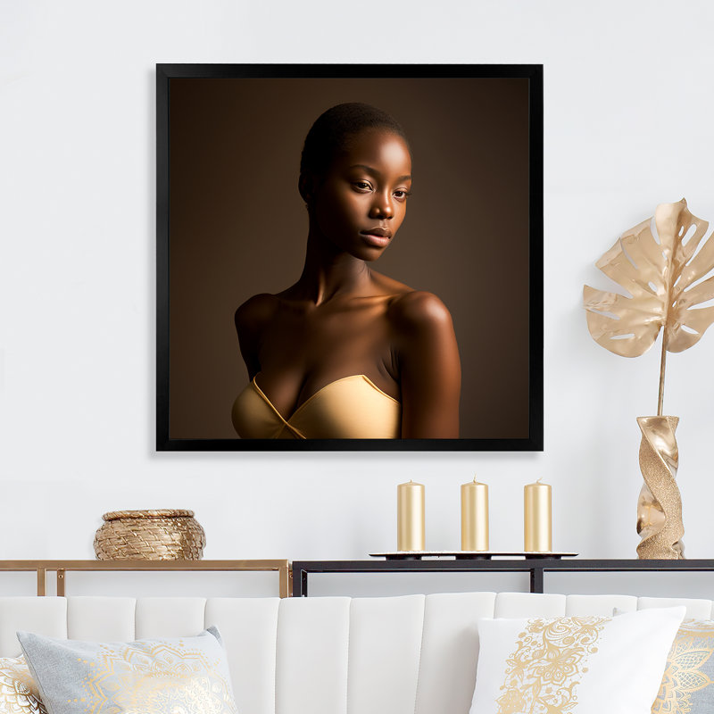 Intimité intime III - reproduction sur toile, Impression noire sur toile encadrée, H 36 po x l 36 po x P 1,5 po