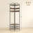 Coat Rack Corner Hall Tree, Industrial 4-Tier Coat Rack With Shoe Storage, 8 Movable Hooks And 2 Shelves