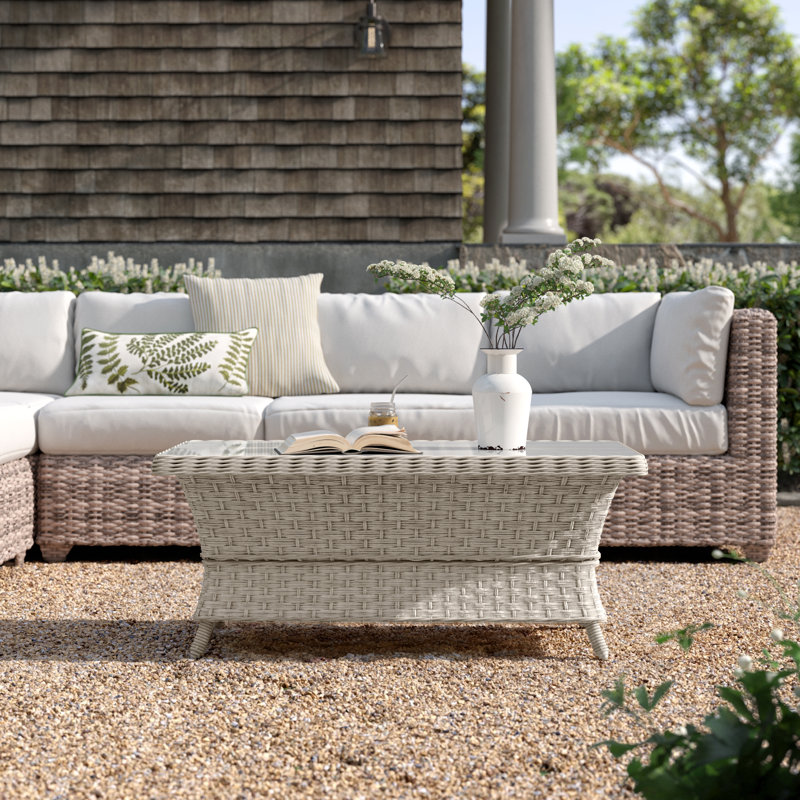 Sky 42'' Glass Outdoor Coffee Table