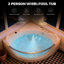 Baignoire d'hydromassage 59 jets pour 59 personnes de 59 pouces dans un coin en acrylique, avec chauffage, arc-en-ciel et trempettes confortables, système d'éclairage
