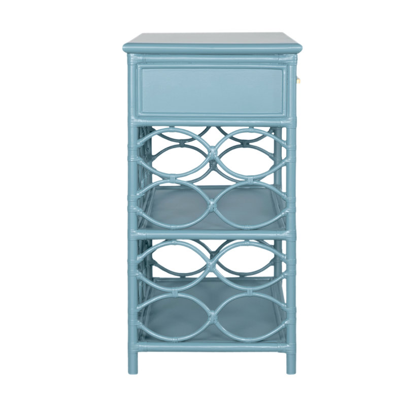Manning End Table, Pool Blue