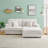 79.3''Modern Corduroy L-Shaped Sectional Sofa with Ottoman-1508237307