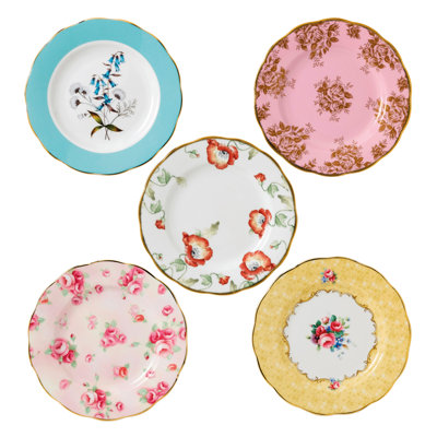 Ensemble de 5 assiettes à salade 8 "Royal Albert 100 Years Of Royal Albert