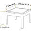 Table de salle à manger de style USA à 4 pieds en acajou mauve lavande. Housse de table rigide ultra-mince avec des tuiles numérotées de 36 mm