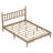 Retro Style Platform Bed with Gourd Shaped Headboard-473385977-473385978