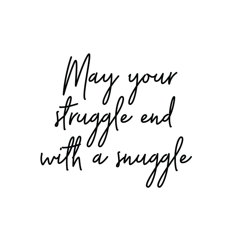 Struggle And Snuggle - Wrapped Canvas Print, 30cm H x 30cm W x 3.8cm D