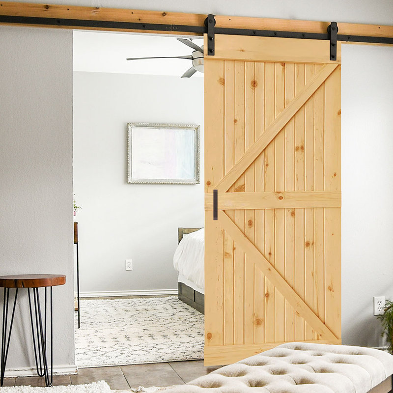 Porte de grange KD Pin K-Bar, 24 po x 84 po