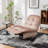 Reclining Lazy Chair (Natural & Light Brown)