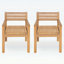 Ensemble de 2 chaises de salle à manger d'extérieur en bois d'acacia avec sièges tissés - Fauteuils de patio rustiques, durables et confortables pour tout environnement extérieur