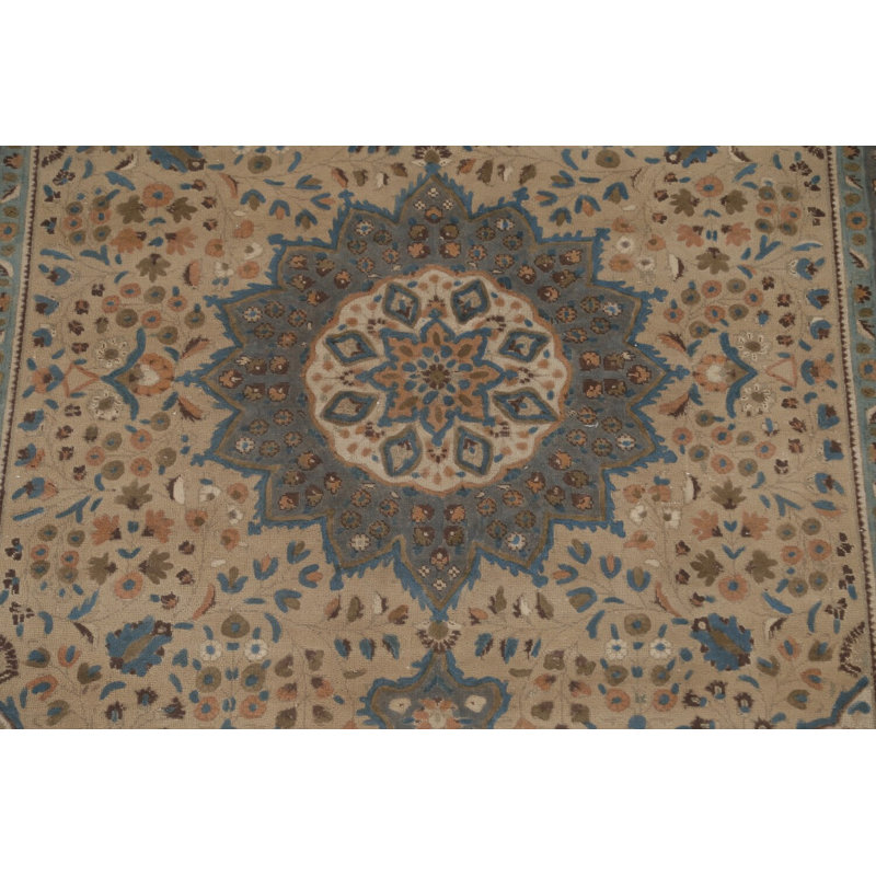 Tapis traditionnel floral fait à la main 7 x 10