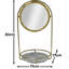 MaKee Flat Freestanding Vanity Mirror with Shelves
