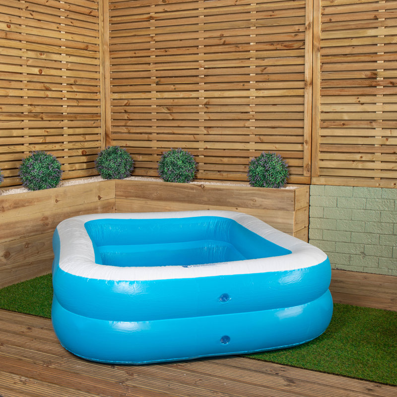 2.6M X 1.7M Jumbo Rectangular Inflatable Garden Paddling Water Pool, 50cm H x 200cm W x 150cm L