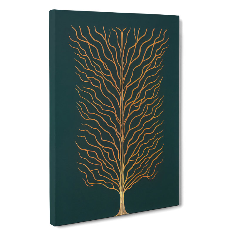 Art Nouveau Tree No.4 - Wrapped Canvas, 60cm H x 40cm W x 3cm D