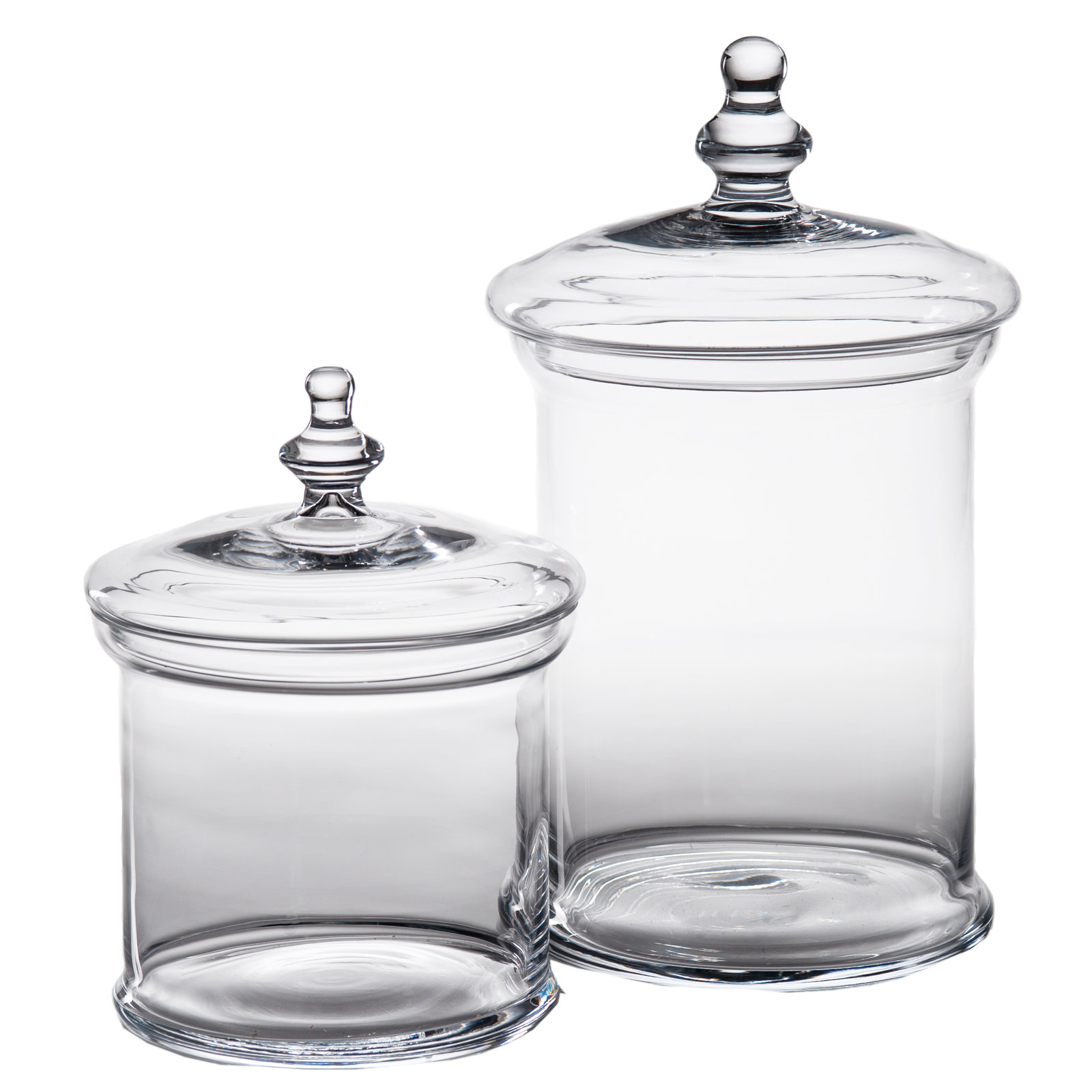 Classic Glass Decorative Urns & Jars, Medium