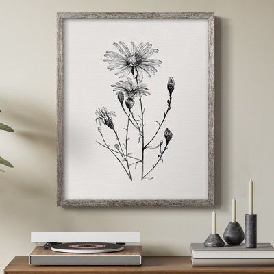 Reproduction florale vintage encadrée CCxxix - bois massif