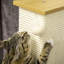 Cat Scratch Post 80cm Tall with Sisal Hanging Ball Toy Oak Beige