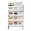 Étagère de rangement à 5 niveaux pour roulettes, 12 bacs de rangement, système de rayonnage en acier avec roulettes, organisateur d'outils mobile pour le garage, l'entrepôt, le bureau, le restaurant, la salle de classe, la cuisine
