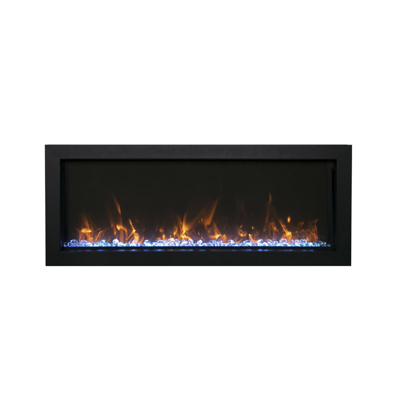 50" Black Extra Slim Built-In Electric Fireplace