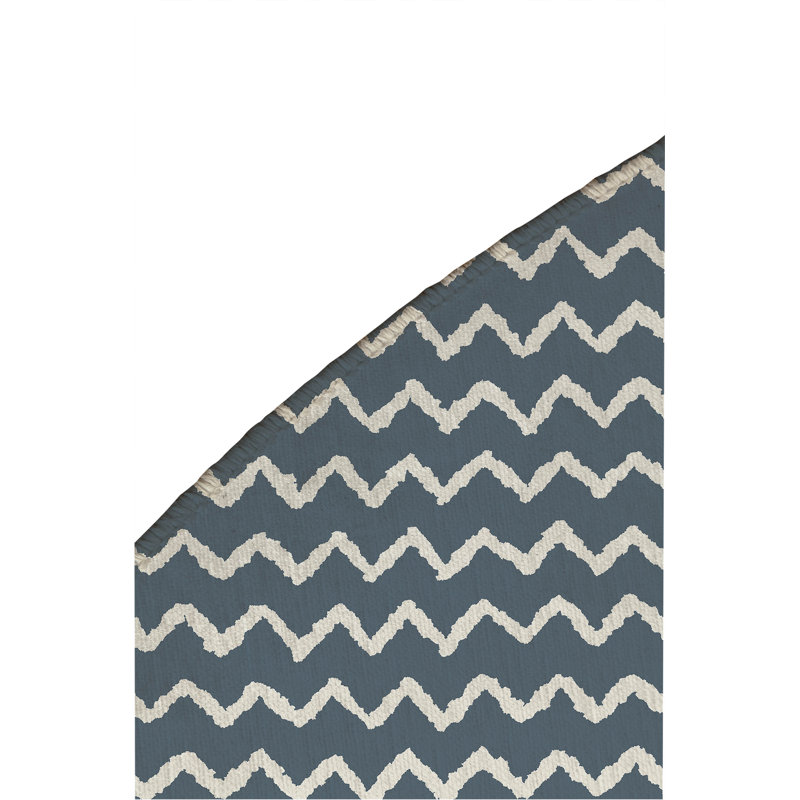 Tapis d'extérieur à motif de chevrons antidérapant, Rond 5 pi
