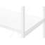 Bibliothèque, bibliothèque, 4 niveaux, h 48 po, bureau, chambre à coucher, stratifié blanc, métal blanc, contemporain, moderne