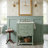 24" Freestanding Bathroom Vanity With Ceramic Sink, Vintage Palace Style Vanity With Carved Legs And Elegant Wave Design-159170211