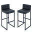 Tabouret de bar rembourré à dossier bas avec structure en métal épaissie pour îlot de cuisine-92115245-91899104-92115247
