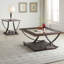 Table de bout carrée contemporaine avec tablette inférieure Rezan