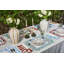 Embroidered Linen Scalloped Stripe Double-Sided Placemats-1578562847
