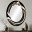 Miroir décoratif ovale sur métal-1605975062