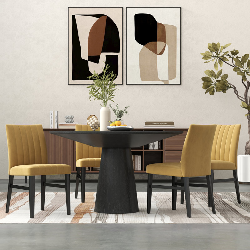 Ensemble repas 5 pièces Samien Butler, Jaune