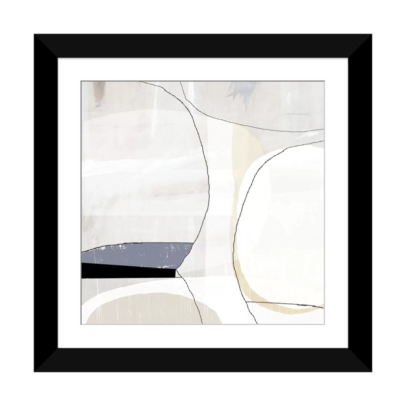 «Beuyer I» par Sisa Jasper - reproduction, H 24 po x l 24 po x P 1 po, Papier d'art encadré noir, Blanc