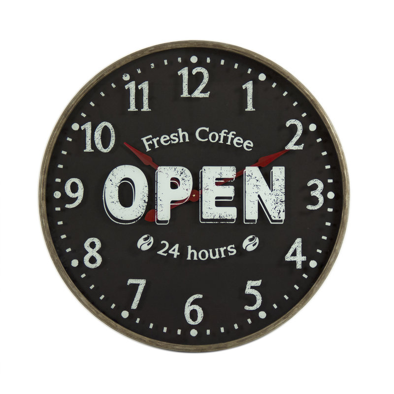 Open Café Wall Clock