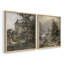 «Vintage Landscape XXXV», impression giclée sur cadre - ensemble de 2-883630555-883630549