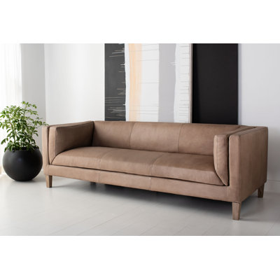 Bernadette 88.2'' Leather Sofa