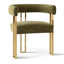 Ensemble de 8 fauteuils de salle à manger rembourrés en chenille de 18 po de hauteur (ensemble de 8)-132431881