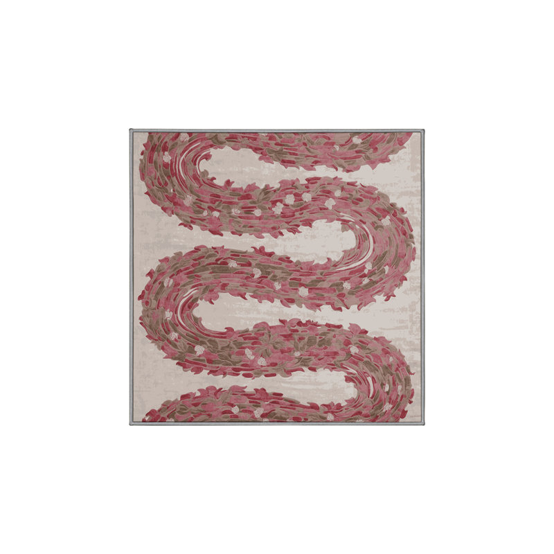 Tapis brun soyeux et moelleux, Carré 3 pi
