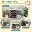 Julianna Isabelle & Max Kids Toy Storage Unit, Toy Box Organiser, 11 Fabric Bins White