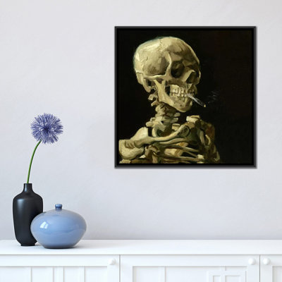" Head of a Skeleton with a Burning Cigarette " by Vincent Van Gogh Oil