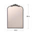 Miroir 24 po x 36 po de conception classique avec cadre d'inspiration baroque pour salle de bain, console de vestibule, adossée au mur