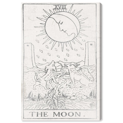 «Moon Tarot Silver», impression sur toile tendue