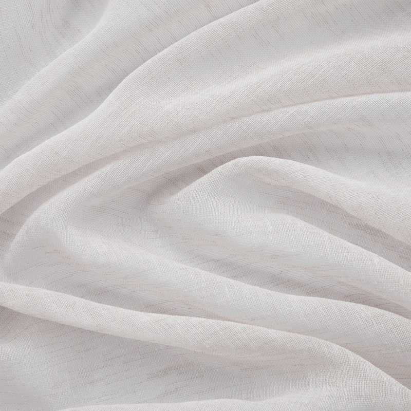 Hailey Faux Linen Sheer Curtain Panels, 54" W x 72" L, Cream