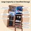 Armoire à bijoux autoportante de 16 po de largeur Jahson-367331094