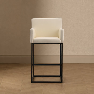 Tabouret de bar en cuir végétalien Ambre