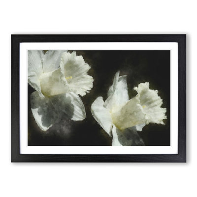 White Daffodils Painting - Picture Frame Graphic Art
