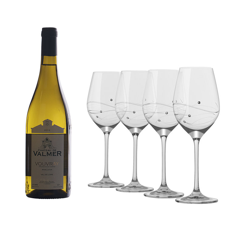 Verre à vin blanc cristal 13 oz. Hertzel, 12,5 oz