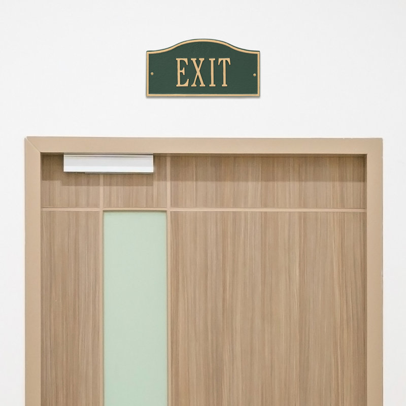 Rolling Hills 1-Line Wall Address Plaque, Green and Gold, Yes
