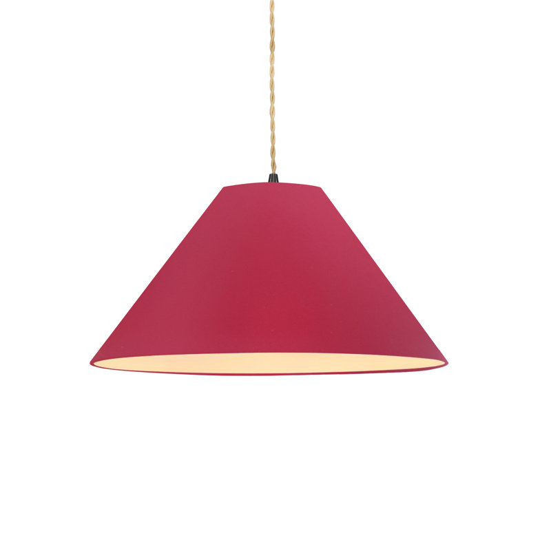 Radiance - Luminaire suspendu 1 lumière Avola - l 15 po x H 7,25 po - ampoule remplaçable - cordon torsadé beige, Noir mat